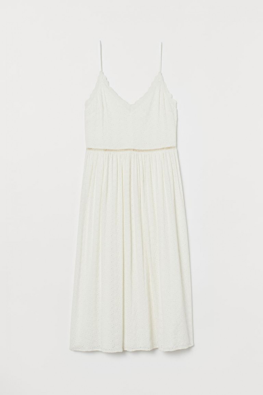 Robe avec broderie anglaise chez H&M